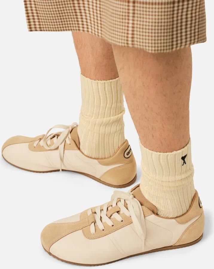 AMI Paris Nylon zachte sneakers Beige - Foto 3