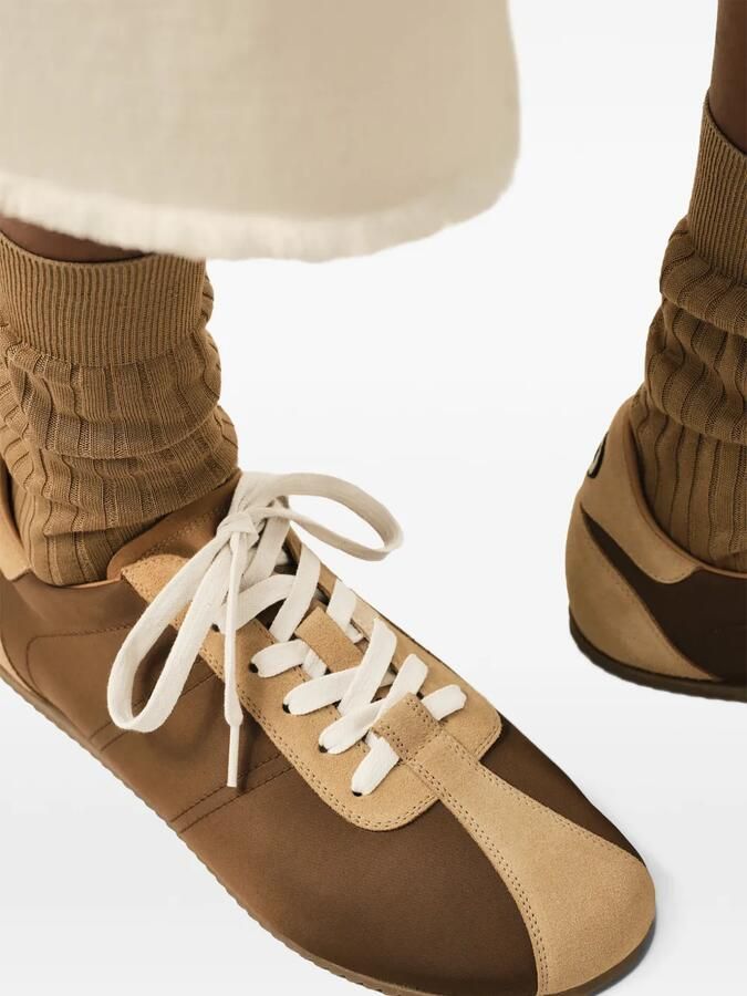 AMI Paris Nylon zachte sneakers Bruin - Foto 3