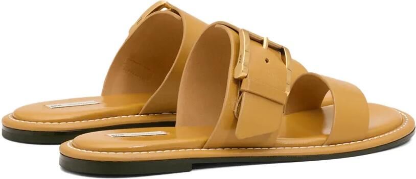 AMI Paris Platte sandalen met gespdetail Bruin - Foto 4