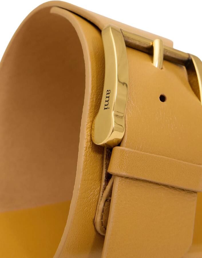 AMI Paris Platte sandalen met gespdetail Bruin - Foto 3