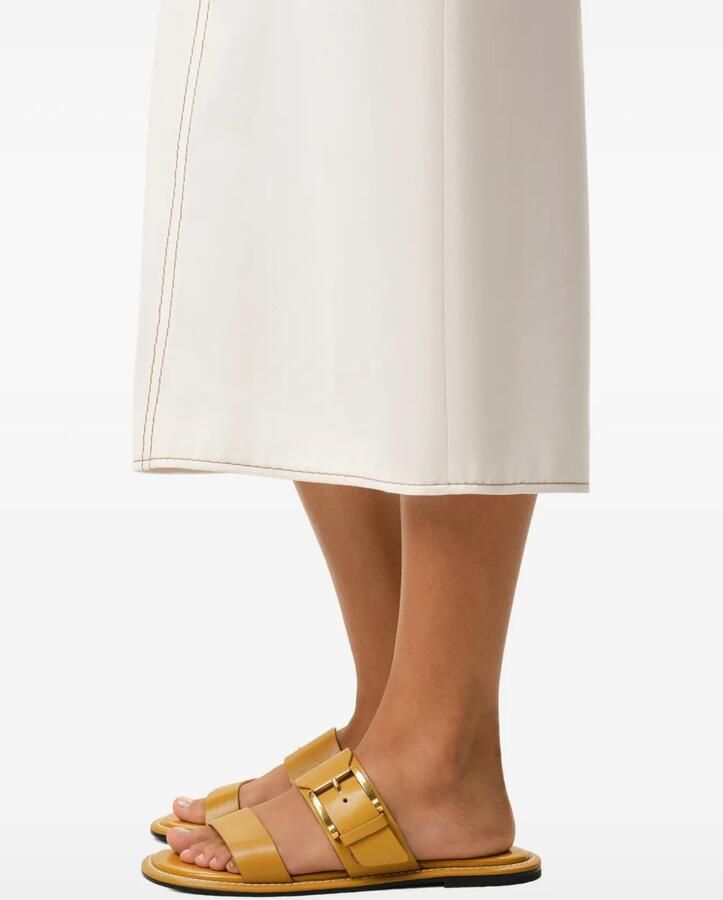 AMI Paris Platte sandalen met gespdetail Bruin - Foto 2