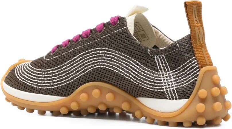 AMI Paris Sneakers met mesh vlakken Bruin - Foto 4
