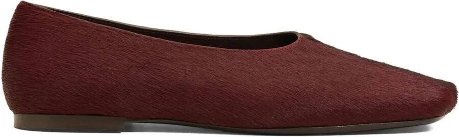 AMI Paris Tweekleurige leren ballerina's Rood