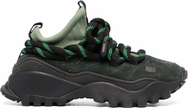 AMI Paris Otto sneakers met chunky veters Groen
