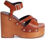 AMI Paris Sandalen met sleehak Bruin - Thumbnail 1