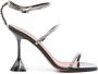 Amina Muaddi 95 mm Gilda Glass sandalen Zwart - Thumbnail 1