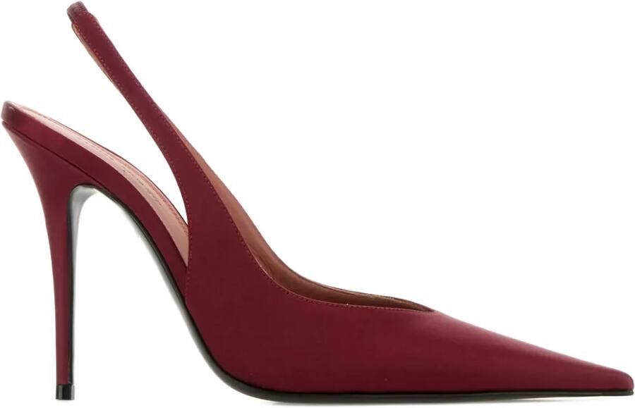 Amina Muaddi 105 mm Anok pumps met puntige neus Rood