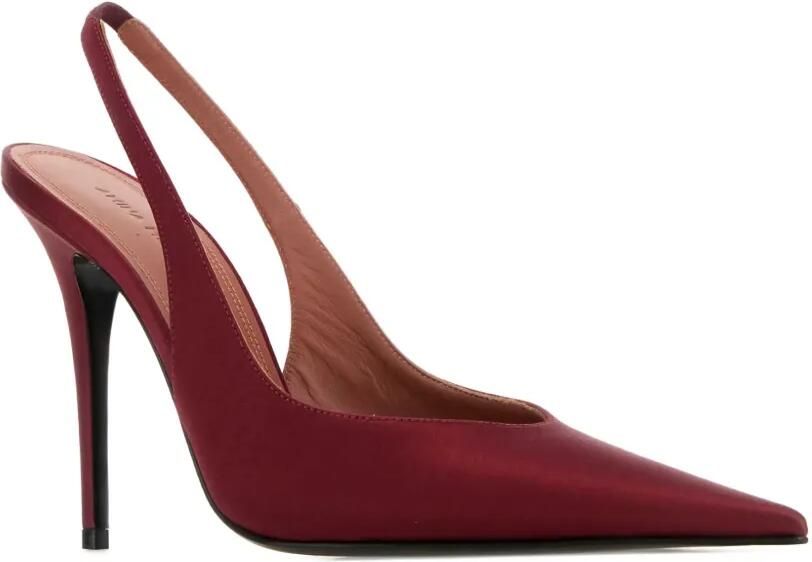 Amina Muaddi 105 mm Anok pumps met puntige neus Rood - Foto 2