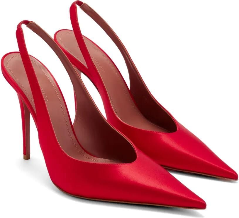 Amina Muaddi 105 mm Anok pumps Rood - Foto 3