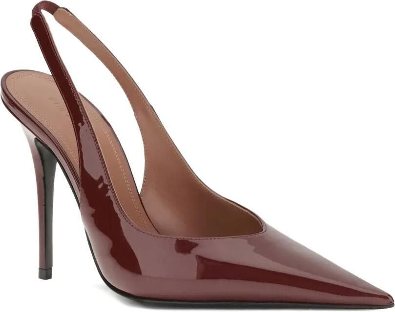 Amina Muaddi 105 mm Anok Sling slingback pumps met puntige neus Rood - Foto 3