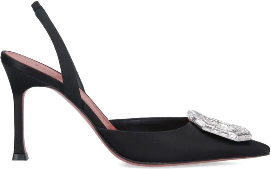 Amina Muaddi 105 mm Camelia pumps Zwart