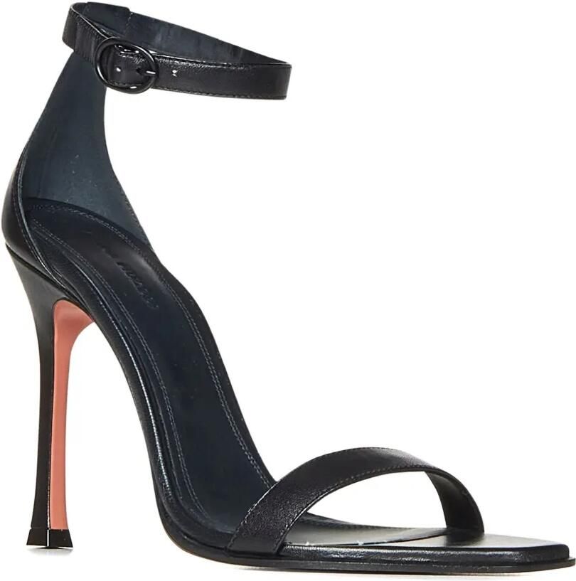 Amina Muaddi 105 mm Kim sandalen met stilettohak en bandje Zwart - Foto 2