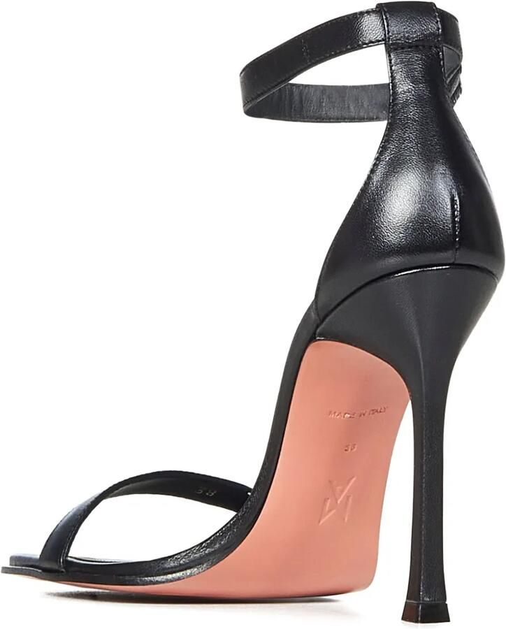 Amina Muaddi 105 mm Kim sandalen met stilettohak en bandje Zwart - Foto 3