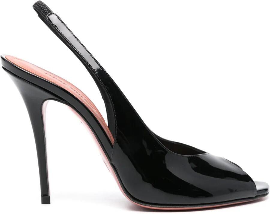 Amina Muaddi 105 mm Kristina slingback pumps Zwart