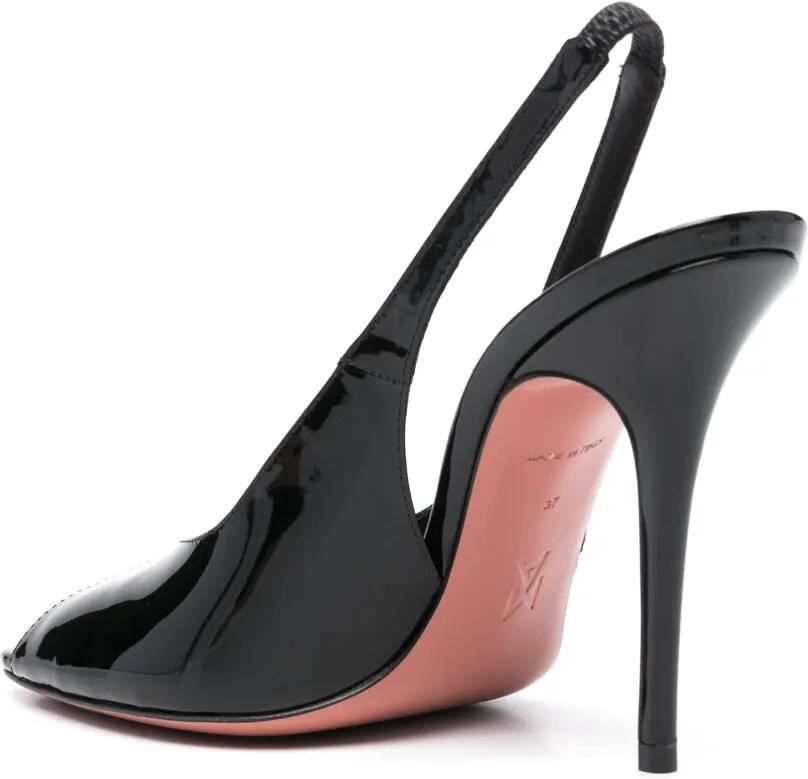 Amina Muaddi 105 mm Kristina slingback pumps Zwart - Foto 3