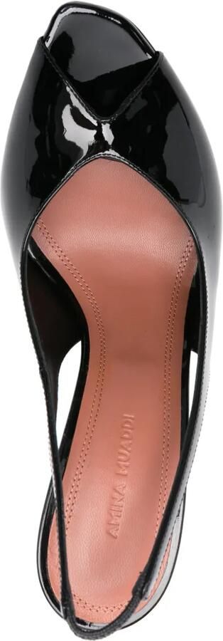 Amina Muaddi 105 mm Kristina slingback pumps Zwart - Foto 4