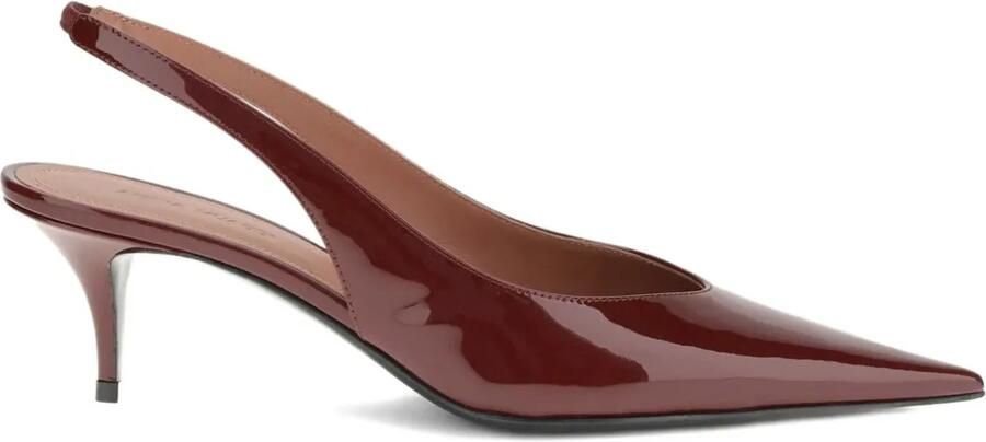 Amina Muaddi 55 mm Anok slingback sandalen met hak Rood