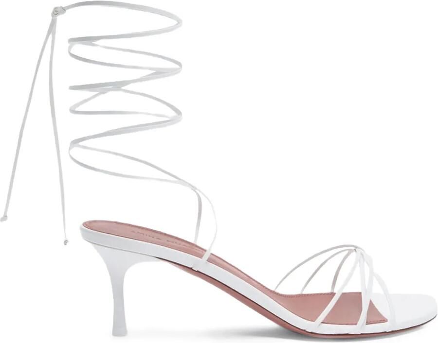 Amina Muaddi 60 mm Lori sandalen met bandje Wit