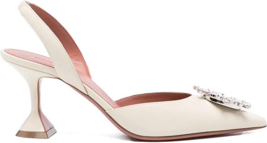 Amina Muaddi 70 mm Begum pumps Beige