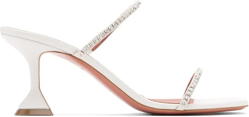 Amina Muaddi 70 mm Gilda muiltjes Wit