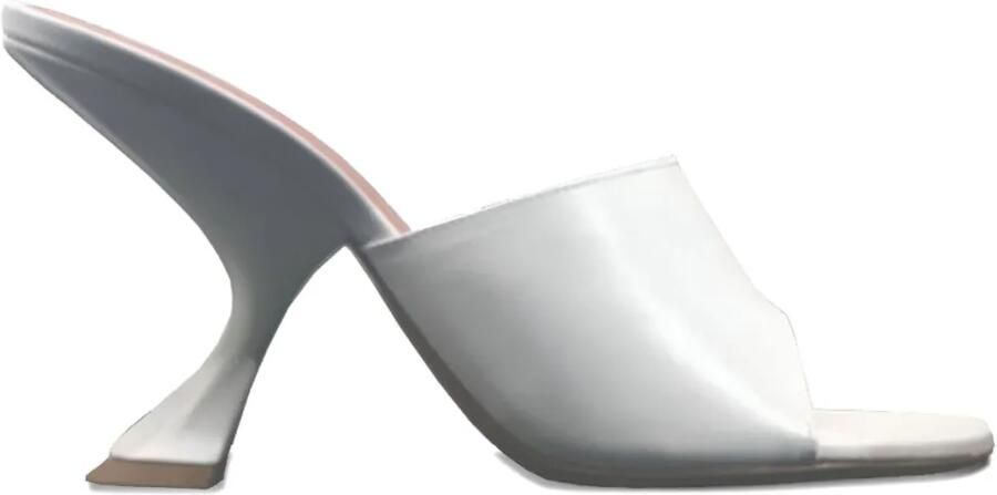 Amina Muaddi 90 mm Lupita sandalen met sculpturale hak Wit