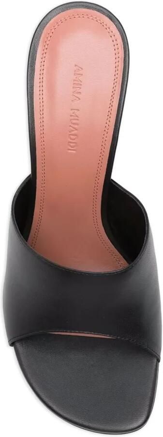 Amina Muaddi 90 mm Lupita sandalen met sculpturale hak Zwart - Foto 3