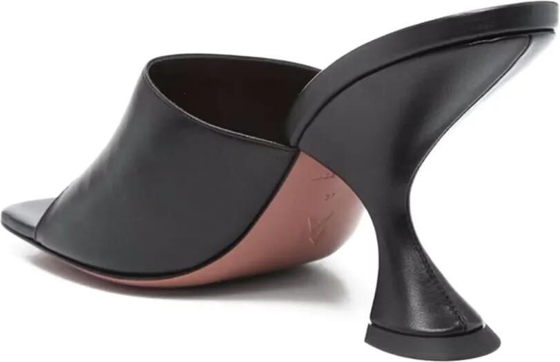 Amina Muaddi 90 mm Lupita sandalen met sculpturale hak Zwart - Foto 2