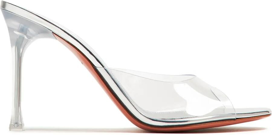 Amina Muaddi 95 mm Alexa sandalen Zilver