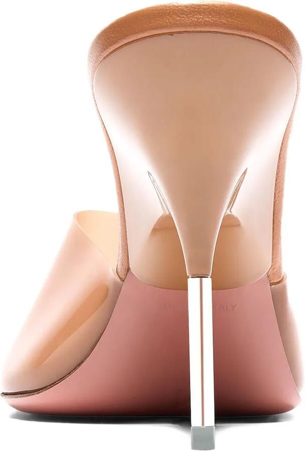Amina Muaddi 95 mm Alexa stiletto muiltjes Beige