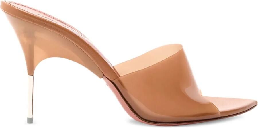 Amina Muaddi 95 mm Alexa stiletto muiltjes Beige - Foto 2