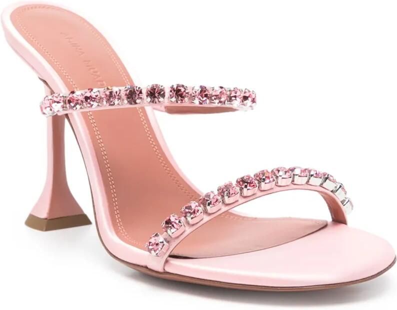 Amina Muaddi 95 mm Gigi sandalen Roze - Foto 2