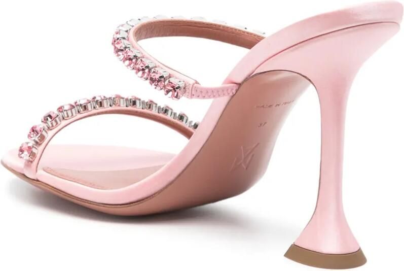 Amina Muaddi 95 mm Gigi sandalen Roze - Foto 3