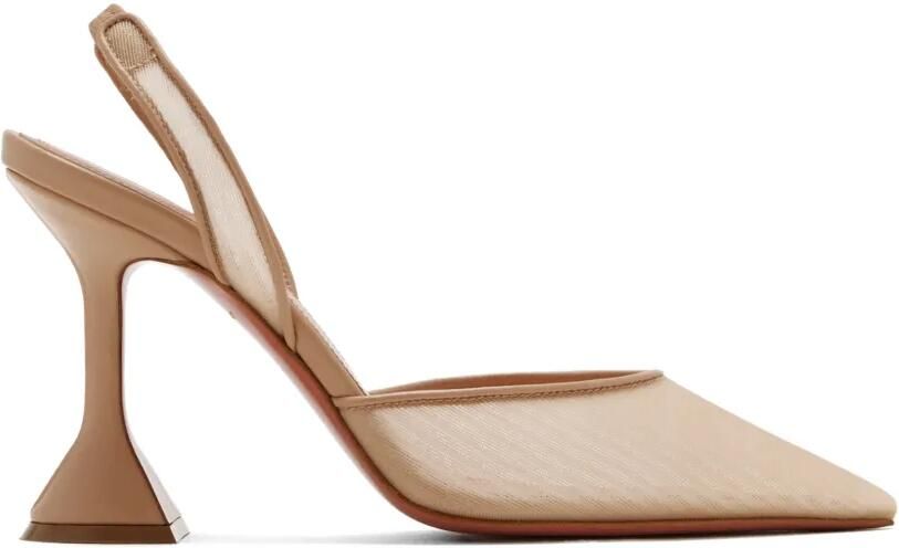 Amina Muaddi 95 mm Holli pumps Beige