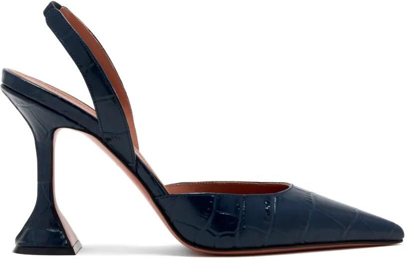 Amina Muaddi 95 mm Holli pumps Blauw