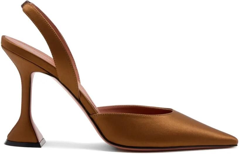 Amina Muaddi 95 mm Holli pumps Bruin