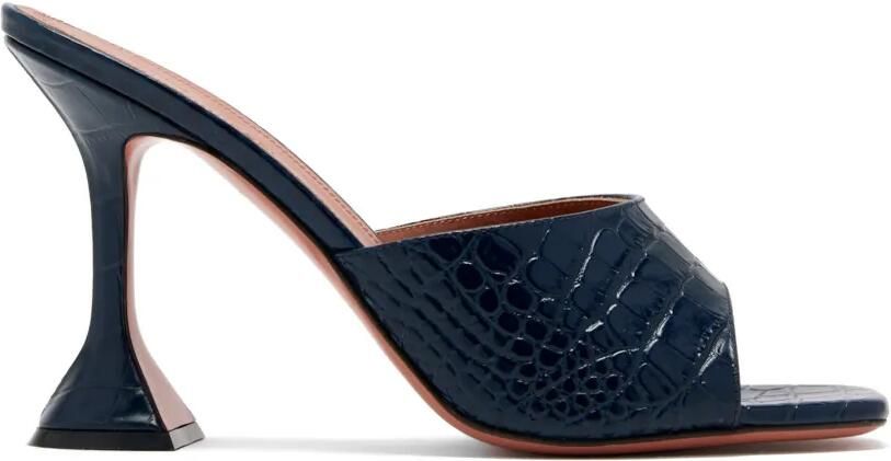 Amina Muaddi 95 mm Lupita muiltjes met hak Blauw
