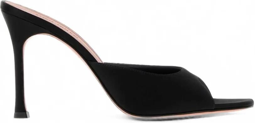 Amina Muaddi Alexa 95 sandalen met hak Zwart