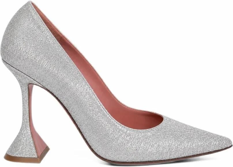 Amina Muaddi Ami pointed-toe pumps Zilver