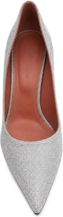 Amina Muaddi Ami pointed-toe pumps Zilver - Foto 3