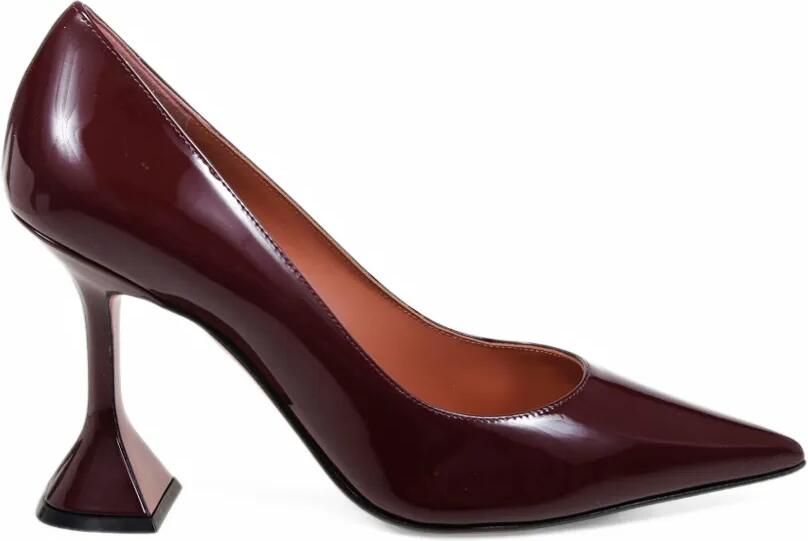 Amina Muaddi Ami pumps 95 merlot patent Rood