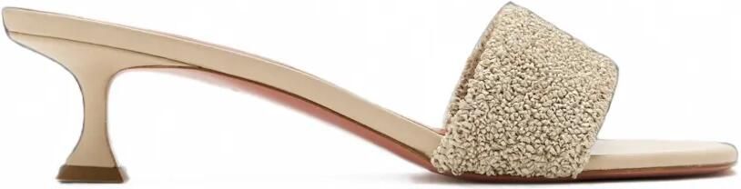 Amina Muaddi Andreea sandalen met hak Beige