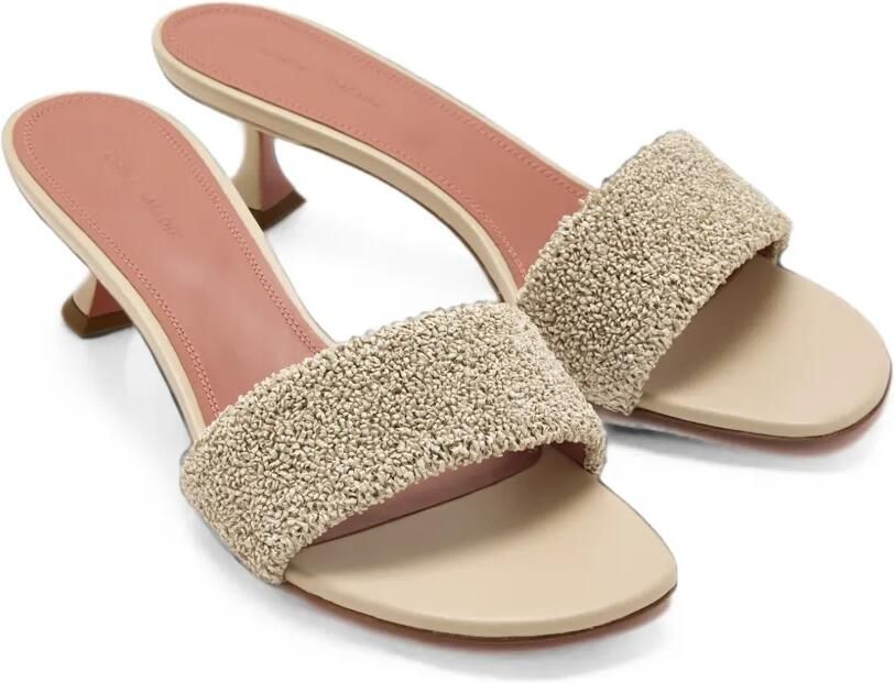 Amina Muaddi Andreea sandalen met hak Beige - Foto 3