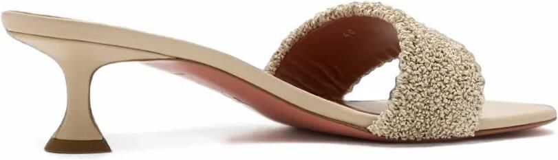 Amina Muaddi Andreea sandalen met hak Beige - Foto 4