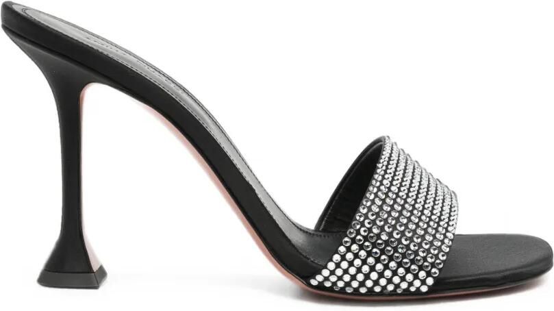 Amina Muaddi Andreea sandalen verfraaid met kristallen Zwart