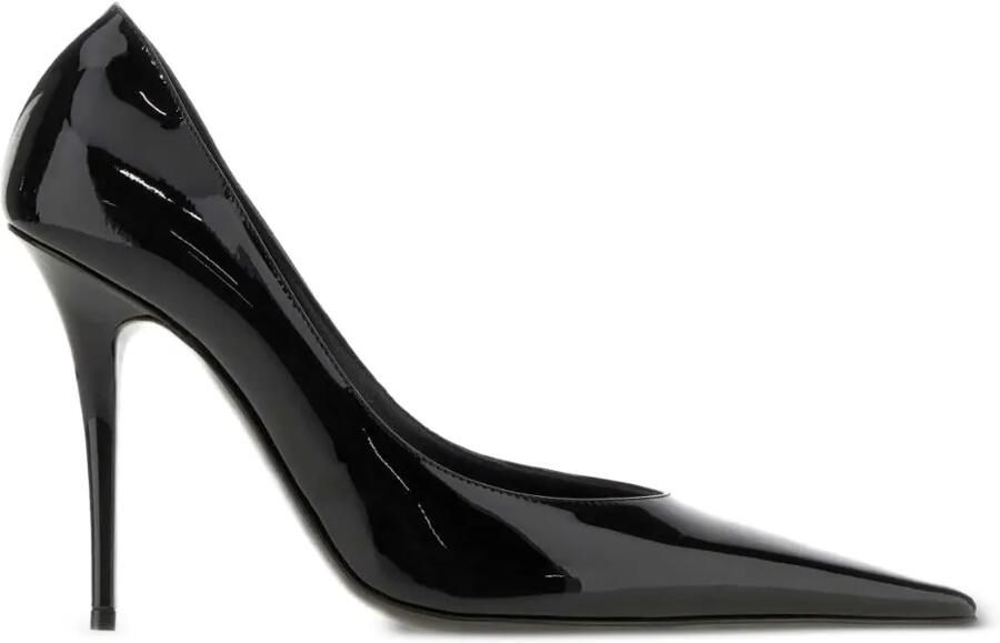 Amina Muaddi Anok 2.0 patent leather pumps Zwart