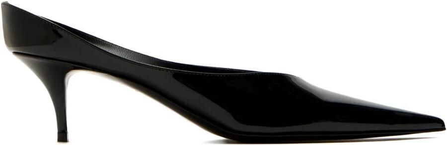 Amina Muaddi Anok 55 lakleren pumps met puntige neus Zwart