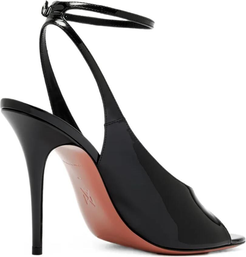 Amina Muaddi Anok lakleren sandalen Zwart - Foto 2