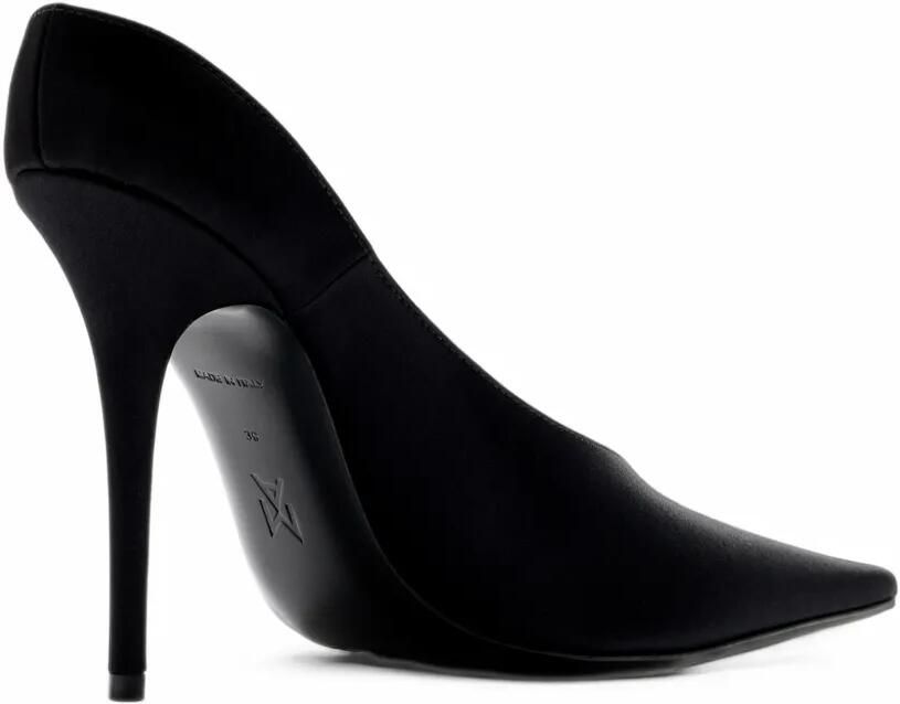 Amina Muaddi Anok mules 105 black satin Zwart - Foto 4