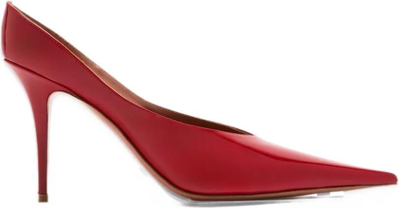 Amina Muaddi Anok mules Rood