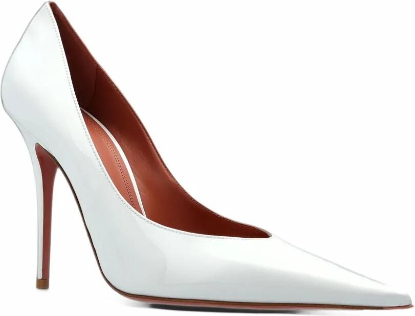 Amina Muaddi Anok patent-leather pumps Wit - Foto 4